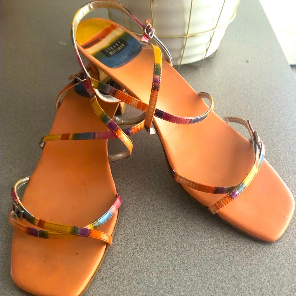 Stuart Weitzman sandals rainbow color